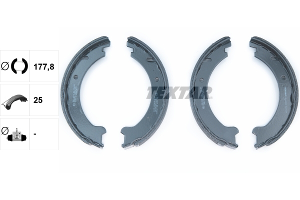 TEXTAR 91046000 Bremsbackensatz, Feststellbremse