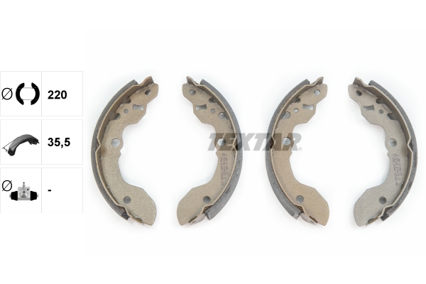 TEXTAR 91046200 Bremsesko sett