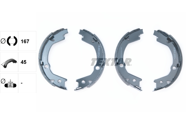 TEXTAR 91070700 Bremsbackensatz, Feststellbremse