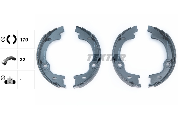 TEXTAR 91076400 Bremsbackensatz, Feststellbremse