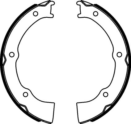 TEXTAR 91078100 Bremsbackensatz, Feststellbremse