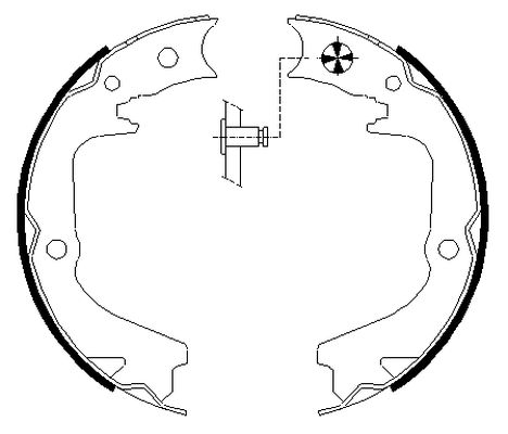 TEXTAR 91080400 Bremsbackensatz, Feststellbremse