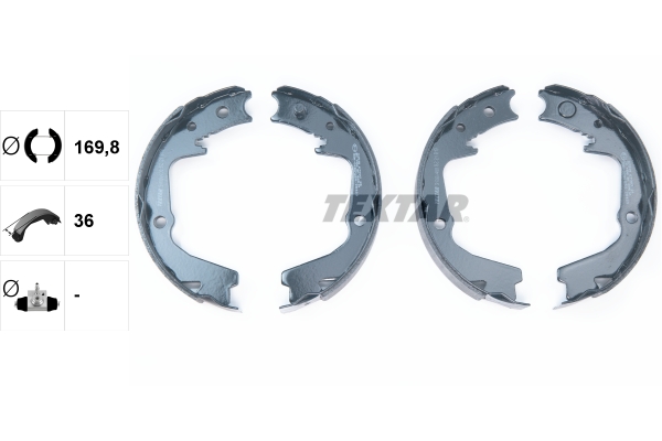 TEXTAR 91080400 Bremsbackensatz, Feststellbremse