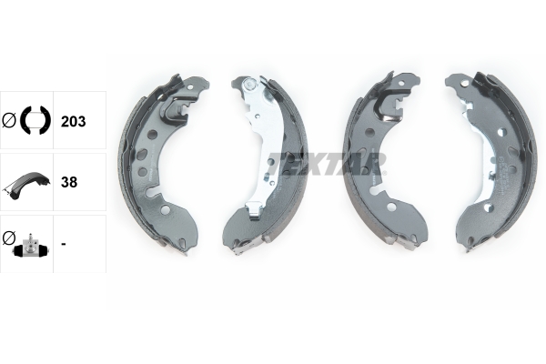 TEXTAR 91080700 Bremsbackensatz