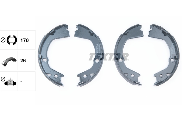 TEXTAR 91080900 Bremsbackensatz, Feststellbremse