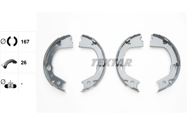 TEXTAR 91082600 Bremsbackensatz, Feststellbremse