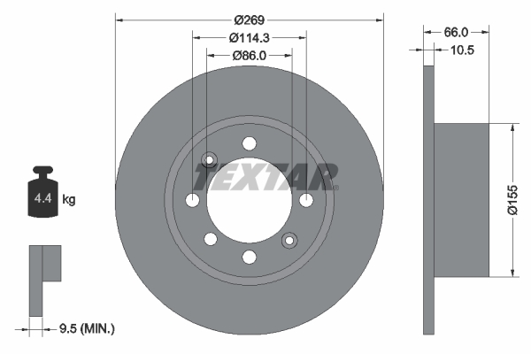 TEXTAR 92010000 Bremsscheibe