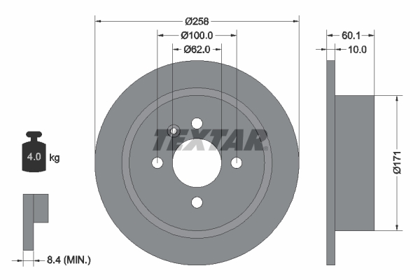 TEXTAR 92019200 Bremsscheibe