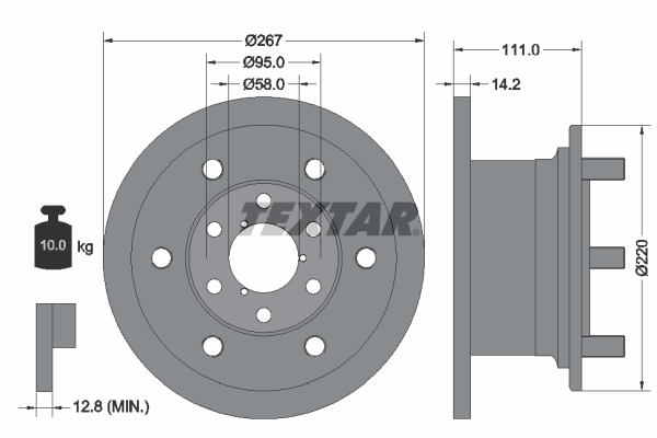 TEXTAR 93019400 Bremsscheibe