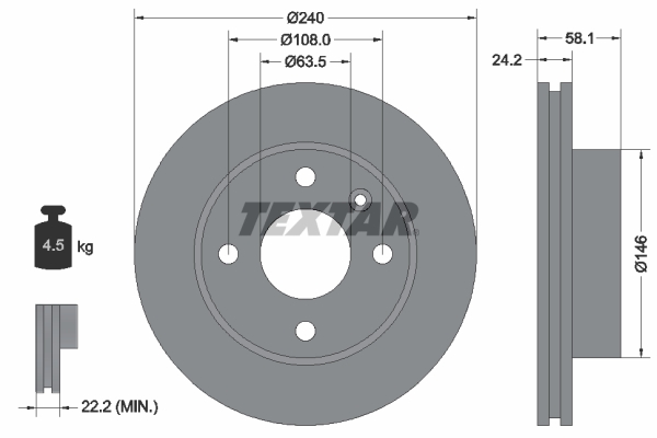 TEXTAR 92022900 Bremsscheibe