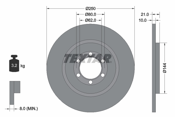 TEXTAR 92033700 Bremsscheibe