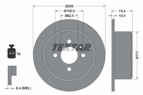 TEXTAR 92038400 Bremsscheibe