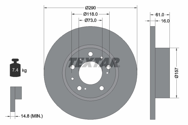 TEXTAR 92042900 Bremsscheibe