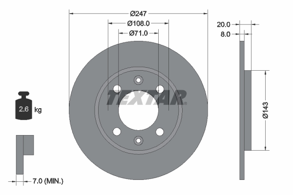 TEXTAR 92043200 Bremsscheibe