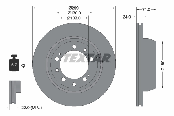 TEXTAR 92043300 Bremsscheibe