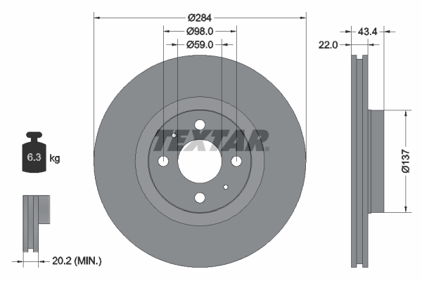 TEXTAR 92053503 PRO Discofreno