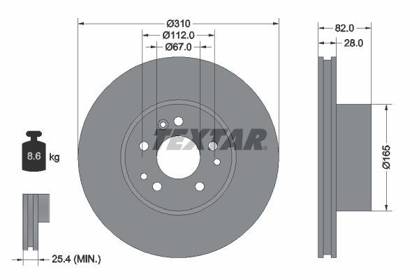 TEXTAR 92056700 Bremsscheibe