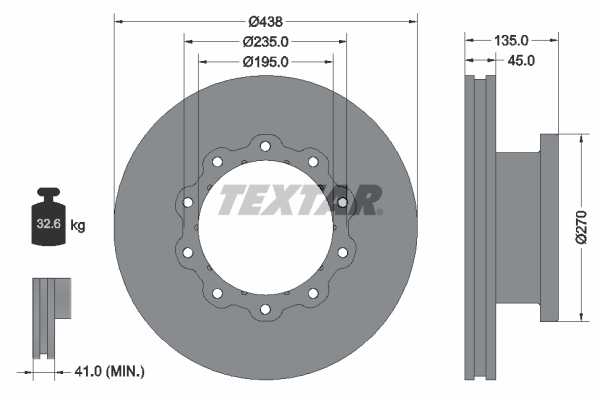 TEXTAR 93058200 Bremsscheibe