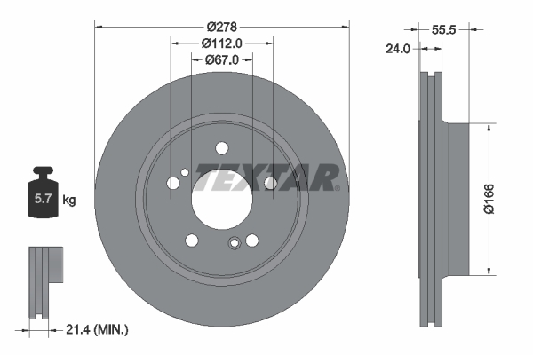 TEXTAR 92060100 Bremsscheibe