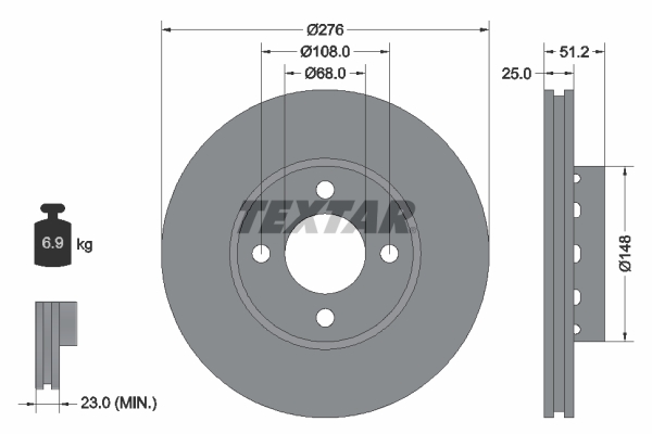 TEXTAR 92067200 Bremsscheibe