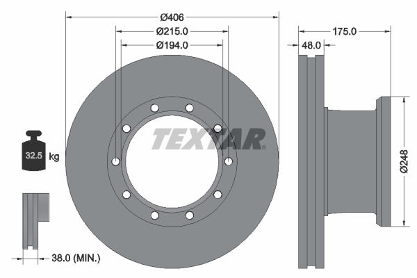 TEXTAR 93067600 Bremsscheibe