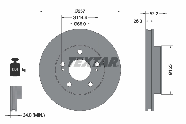 TEXTAR 92074800 Bremsscheibe