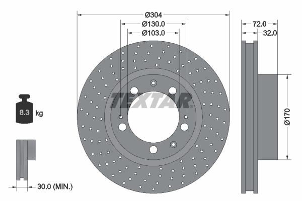 TEXTAR 92076000 Bremsscheibe