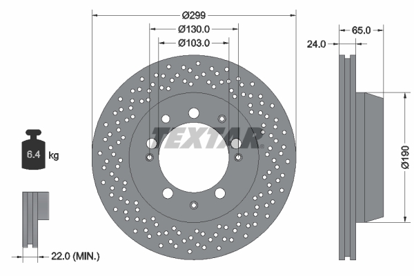 TEXTAR 92076200 Bremsscheibe