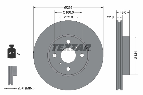 TEXTAR 92077203 PRO Brake...