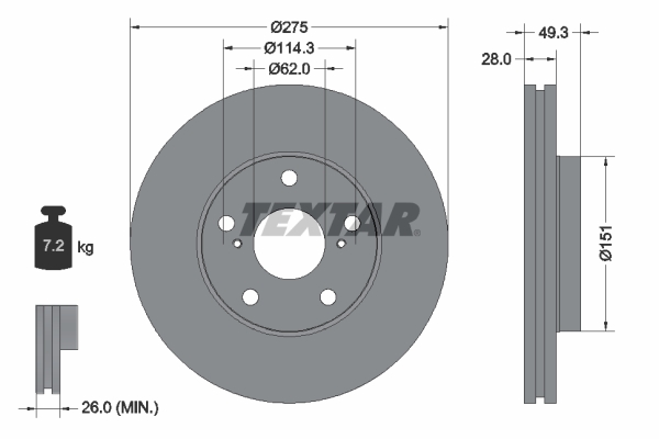 TEXTAR 92077703 PRO Brake...