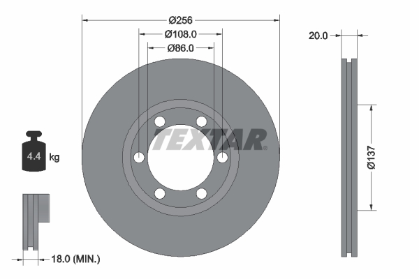 TEXTAR 92079600 Bremsscheibe