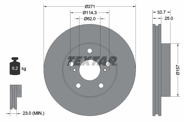 TEXTAR 92081000 Bremsscheibe