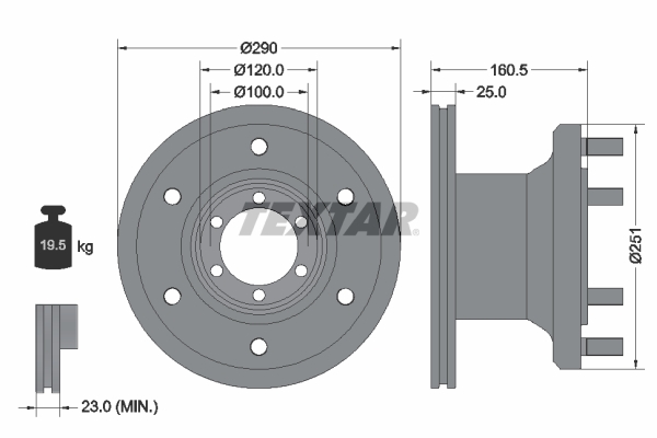TEXTAR 93084500 Bremsscheibe