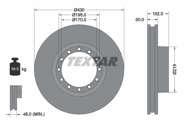 TEXTAR 93085200 Bremsscheibe