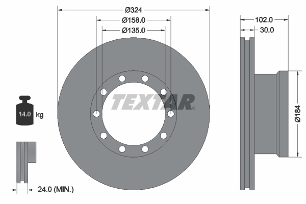 TEXTAR 93085300 Bremsscheibe