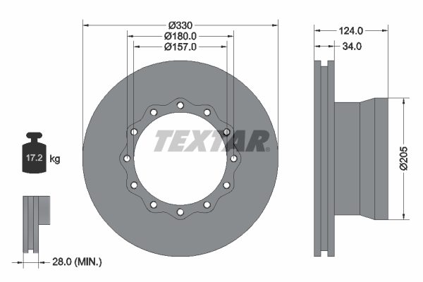 TEXTAR 93085500 Bremsscheibe