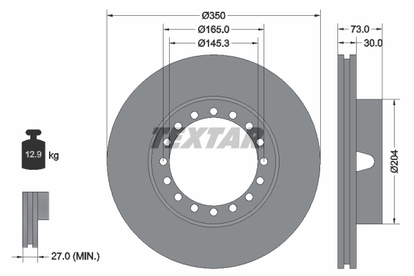 TEXTAR 93086300 Bremsscheibe