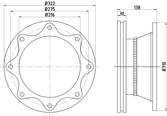TEXTAR 93086600 Bremsscheibe
