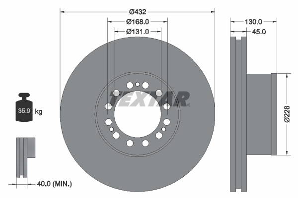 TEXTAR 93087200 Bremsscheibe
