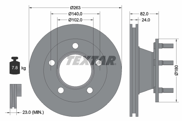 TEXTAR 92087300 Bremsscheibe