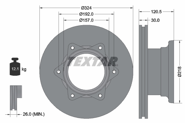 TEXTAR 93087700 Bremsscheibe