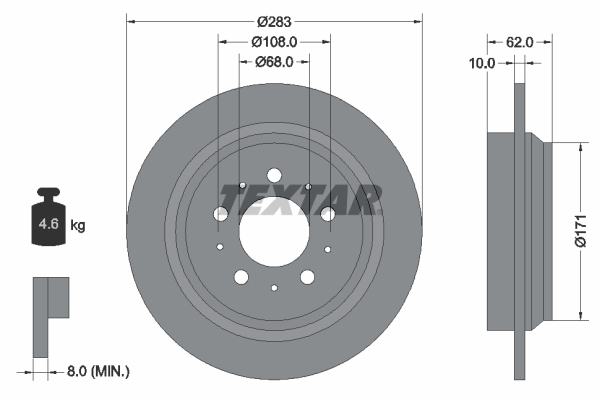 TEXTAR 92088600 Bremsscheibe