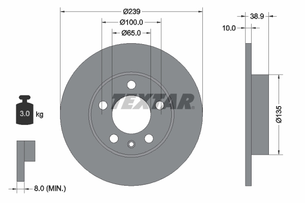 TEXTAR 92088700 Bremsscheibe