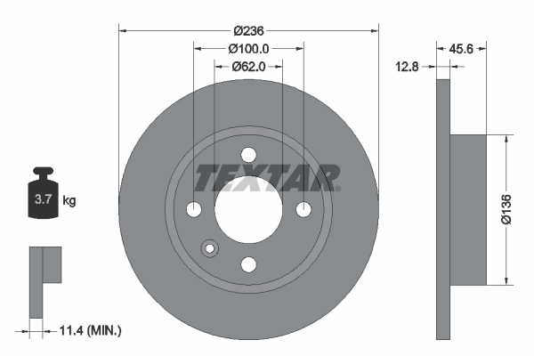 TEXTAR 92090200 Bremsscheibe