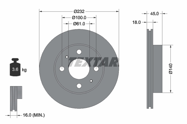 TEXTAR 92090900 Bremsscheibe