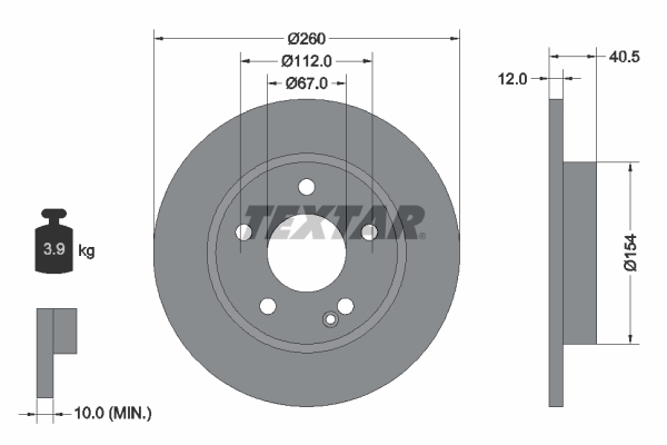 TEXTAR 92091203 PRO Brake...