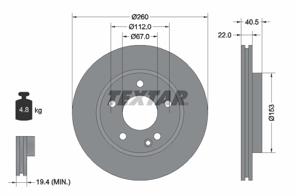 TEXTAR 92091303 PRO Brake...