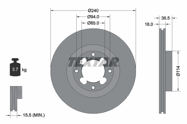 TEXTAR 92092200 Bremsscheibe