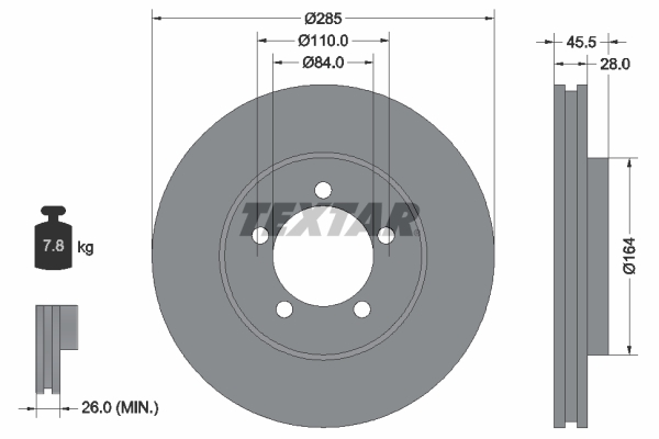 TEXTAR 92093400 Bremsscheibe