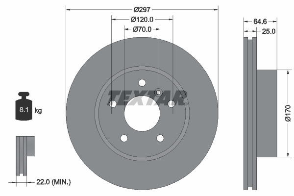 TEXTAR 92093600 Bremsscheibe